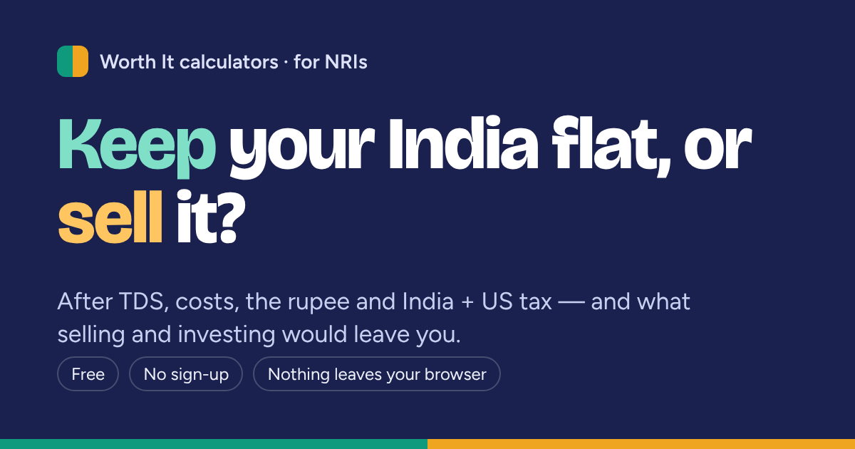 [Worth It Calcs] - I built a keep-or-sell calculator for my flat in India, because the rent math kep